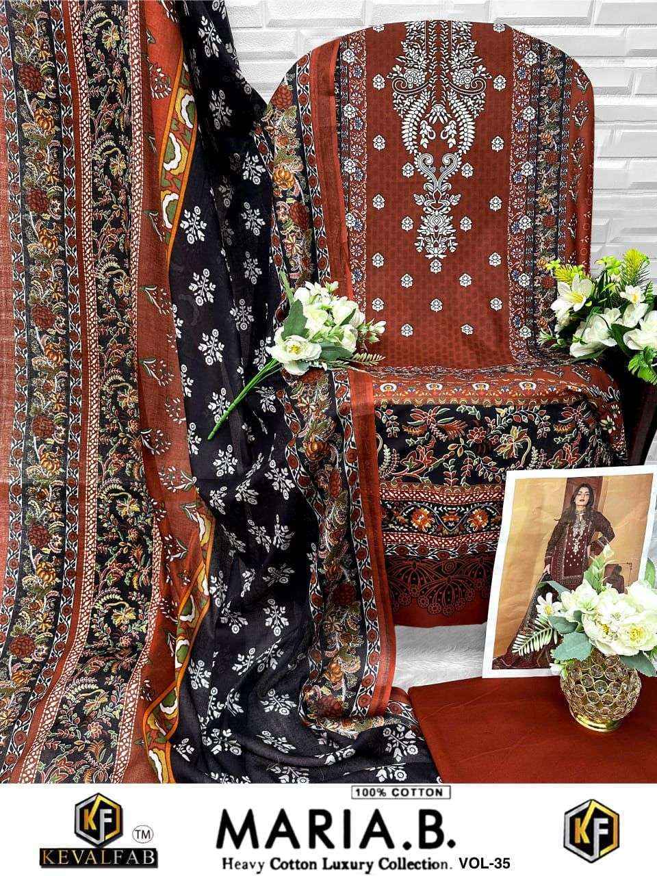 Keval Fab Maria B Vol-35 Cotton Dress Material (6 pcs Catalogue)