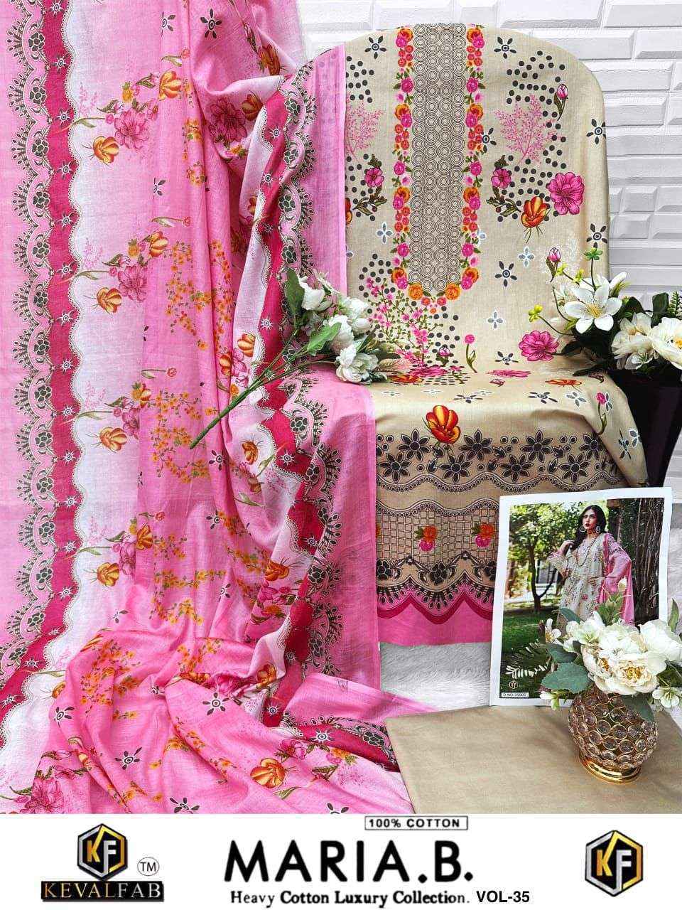 Keval Fab Maria B Vol-35 Cotton Dress Material (6 pcs Catalogue)