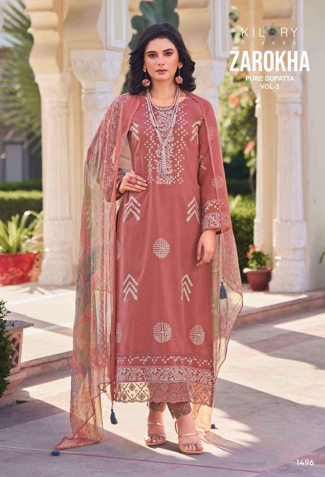 Kilory Trends Zarokha Vol-3 Lawn Cotton Dress Material (8 pcs Catalogue)