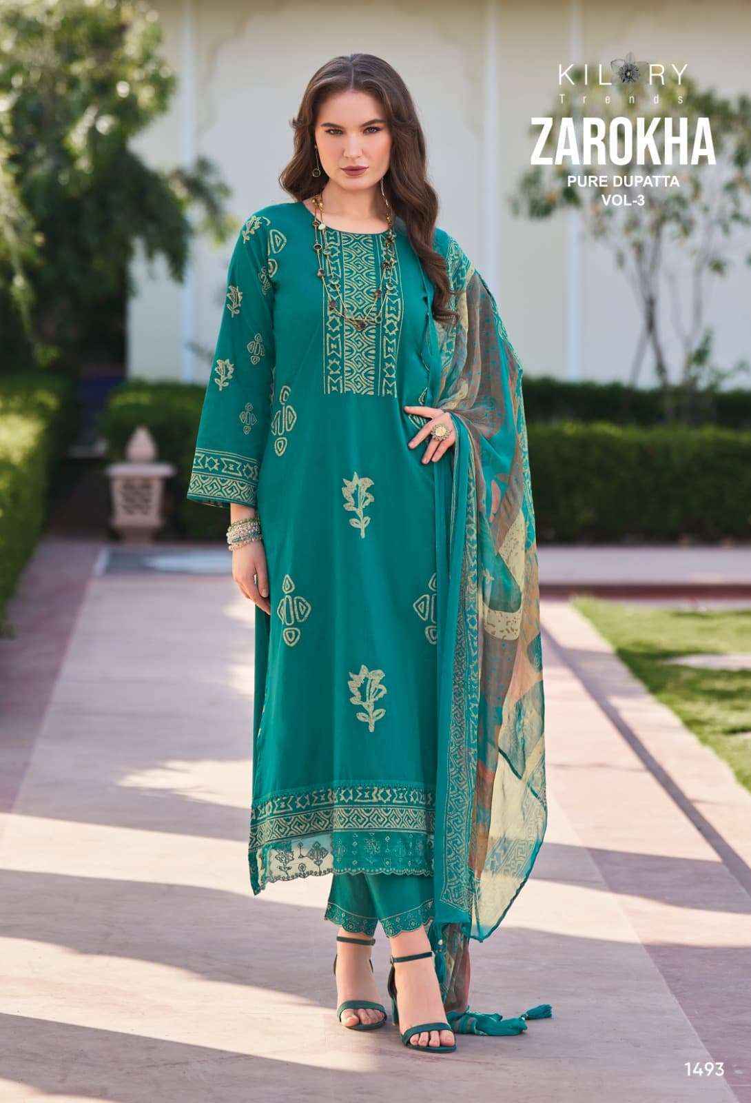 Kilory Trends Zarokha Vol-3 Lawn Cotton Dress Material (8 pcs Catalogue)