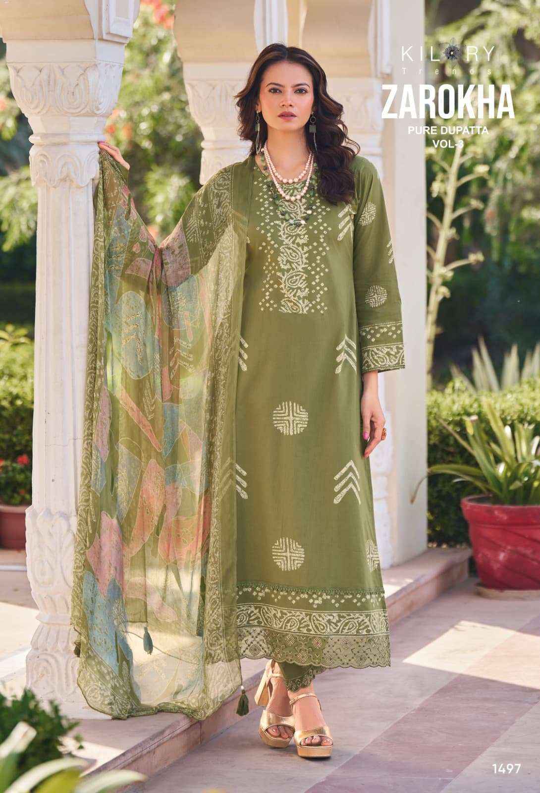 Kilory Trends Zarokha Vol-3 Lawn Cotton Dress Material (8 pcs Catalogue)
