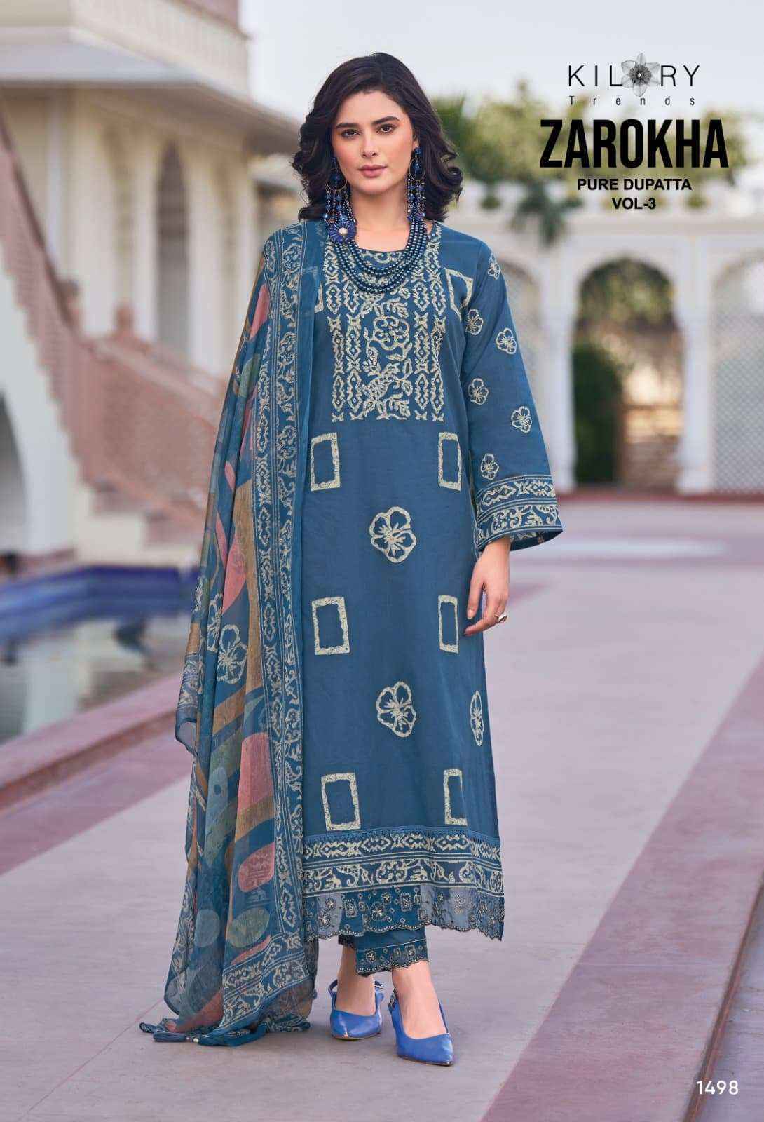 Kilory Trends Zarokha Vol-3 Lawn Cotton Dress Material (8 pcs Catalogue)