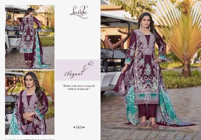 Levisha Anarkali Cotton Dress Material 9 pcs Catalogue