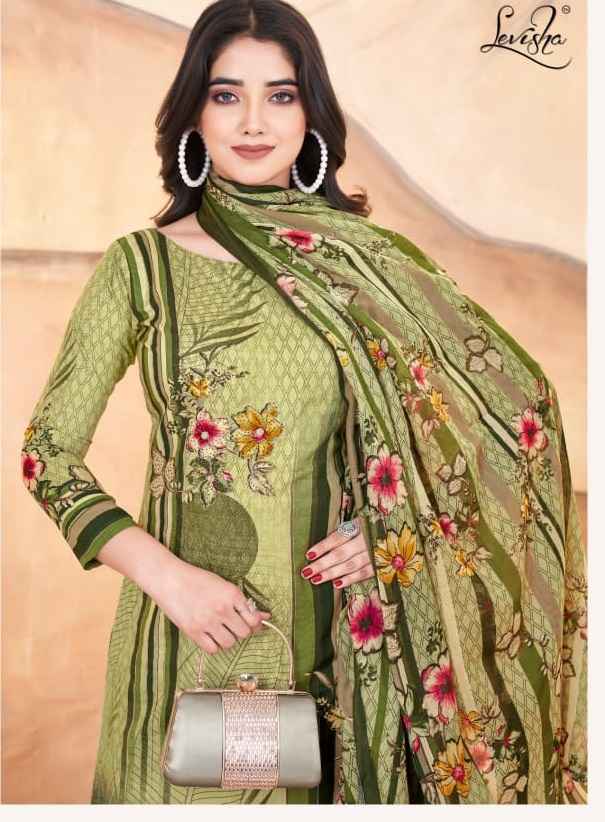Levisha Mannat Cotton Dress Material 4 pcs Catalogue