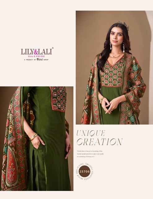 Lily & Lali Brasso Roman Silk Kurti Combo 6 pcs Catalogue