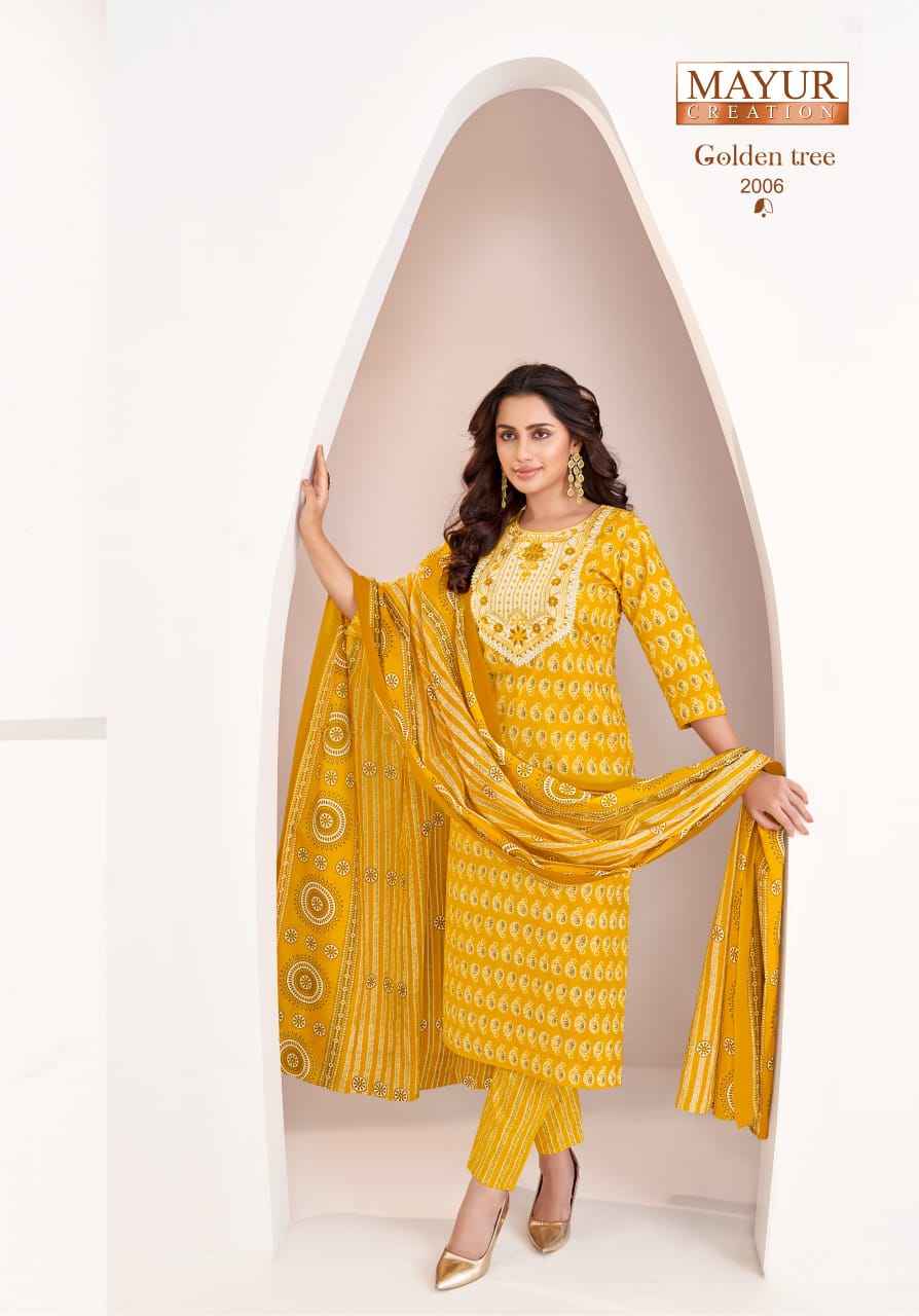 Mayur Creation Golden Tree Vol-2 Cotton Readymade Suit (10 pcs Catalogue)