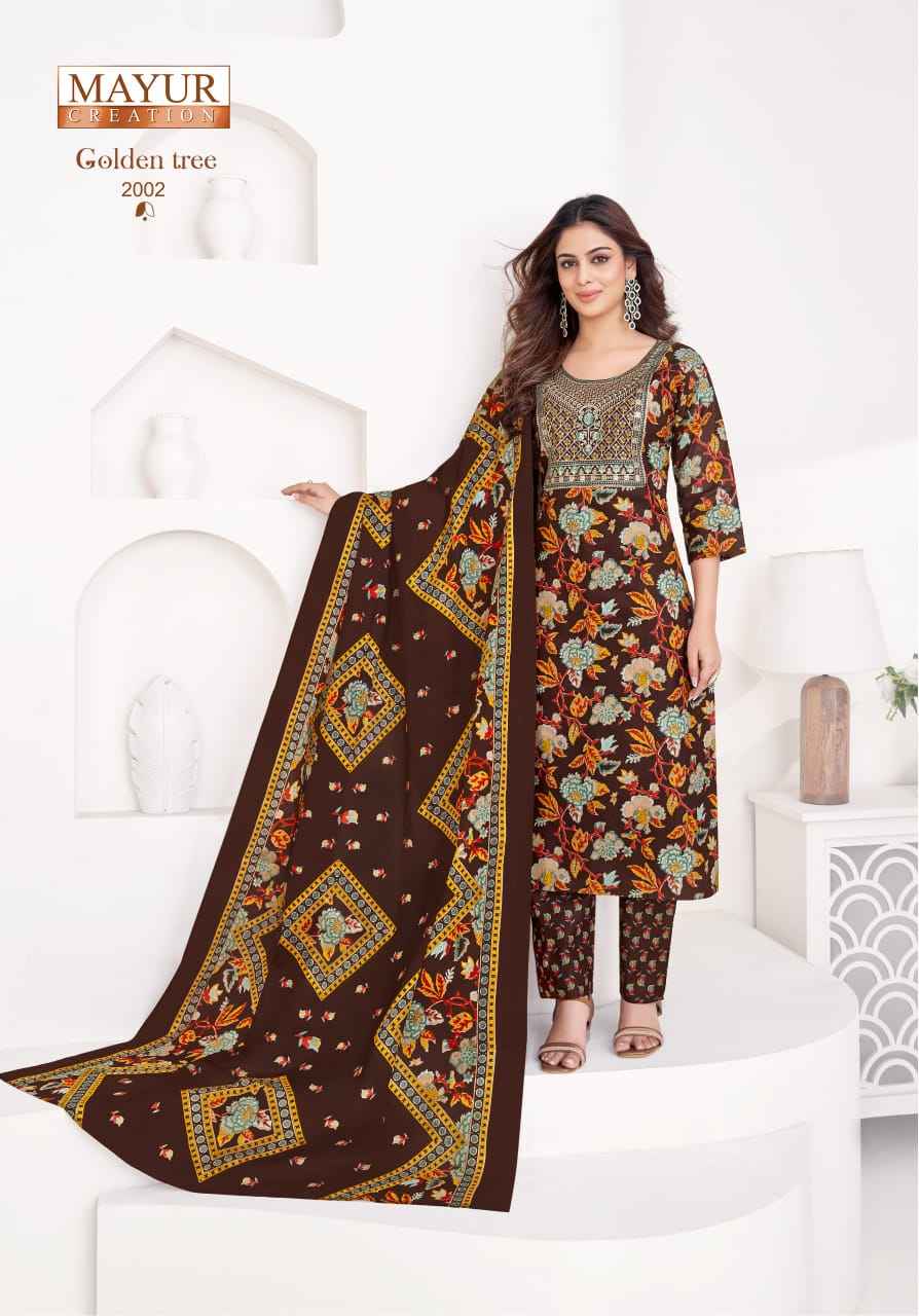 Mayur Creation Golden Tree Vol-2 Cotton Readymade Suit (10 pcs Catalogue)