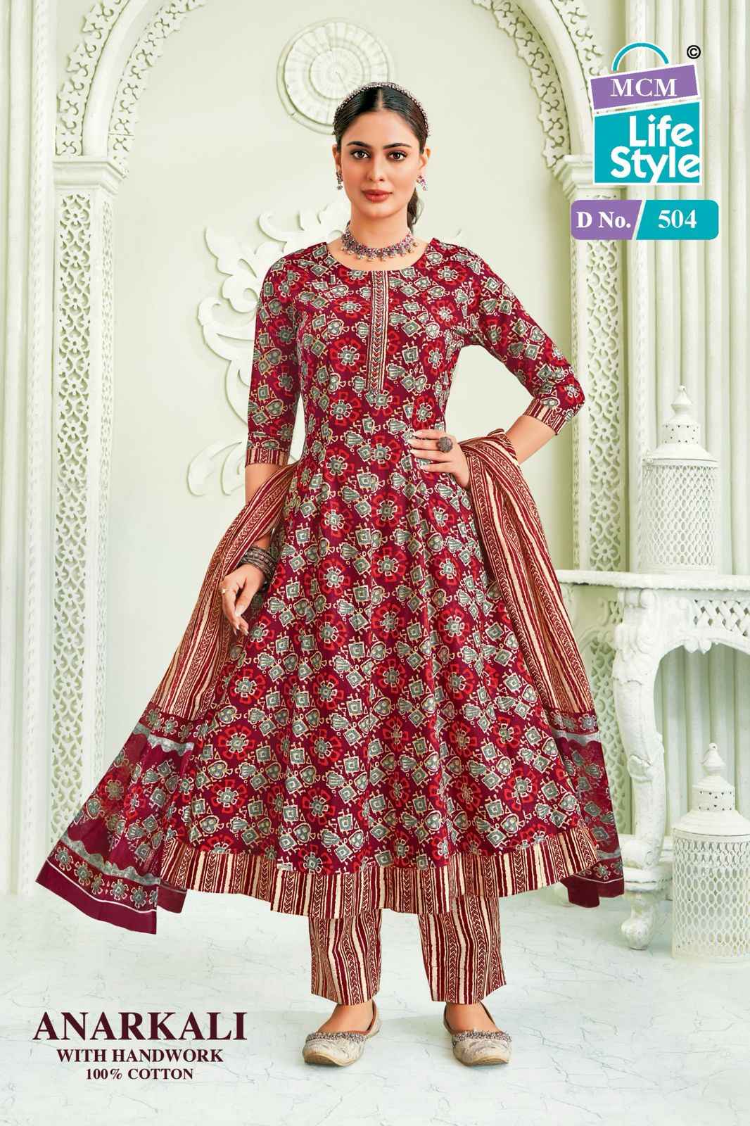 MCM Lifestyle Anarkali Vol 5 Cotton Kurti Combo 10 pcs Catalogue