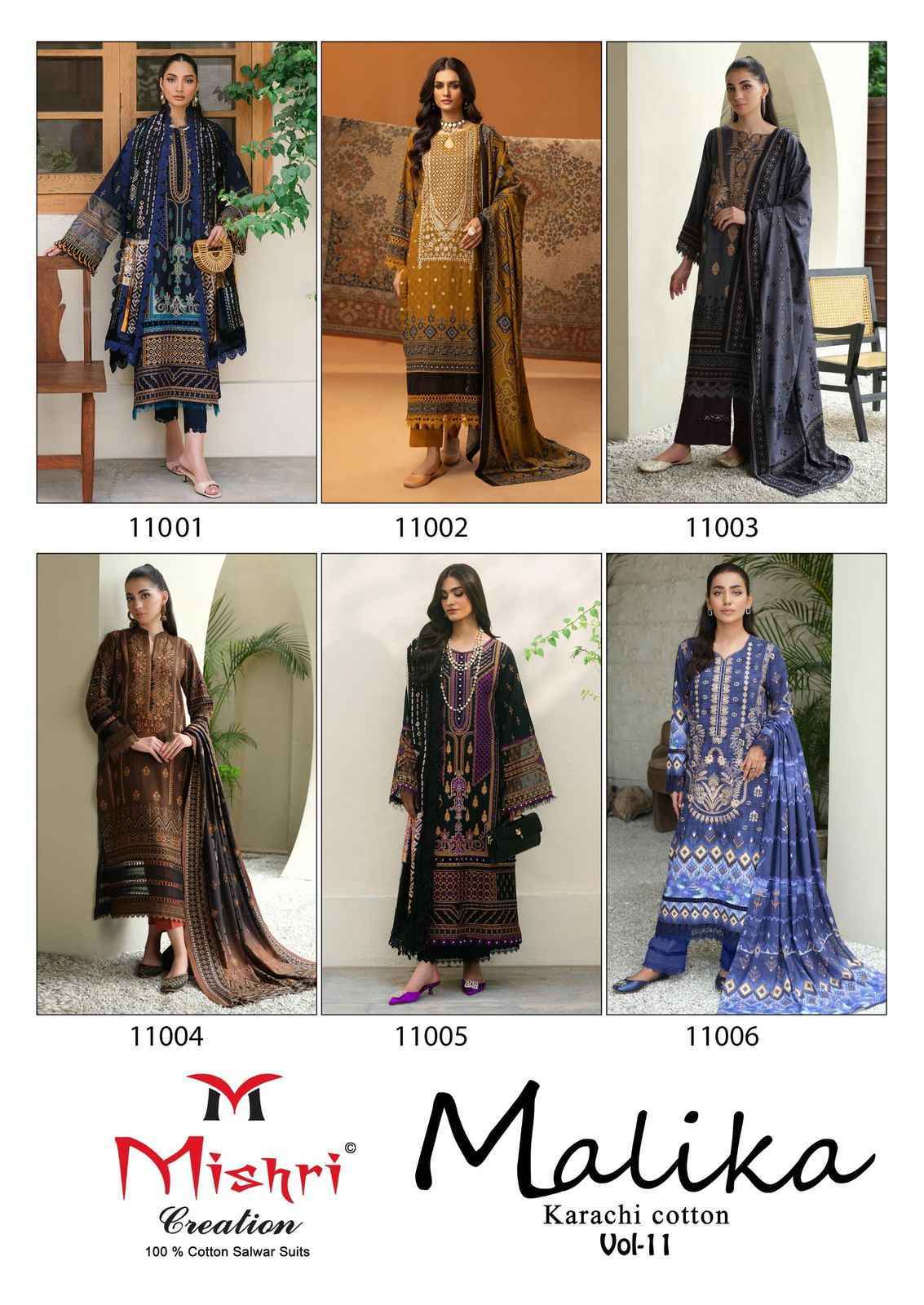 Mishri Creation Malika Vol-11 Cotton Dress Material (6 pcs Catalogue)