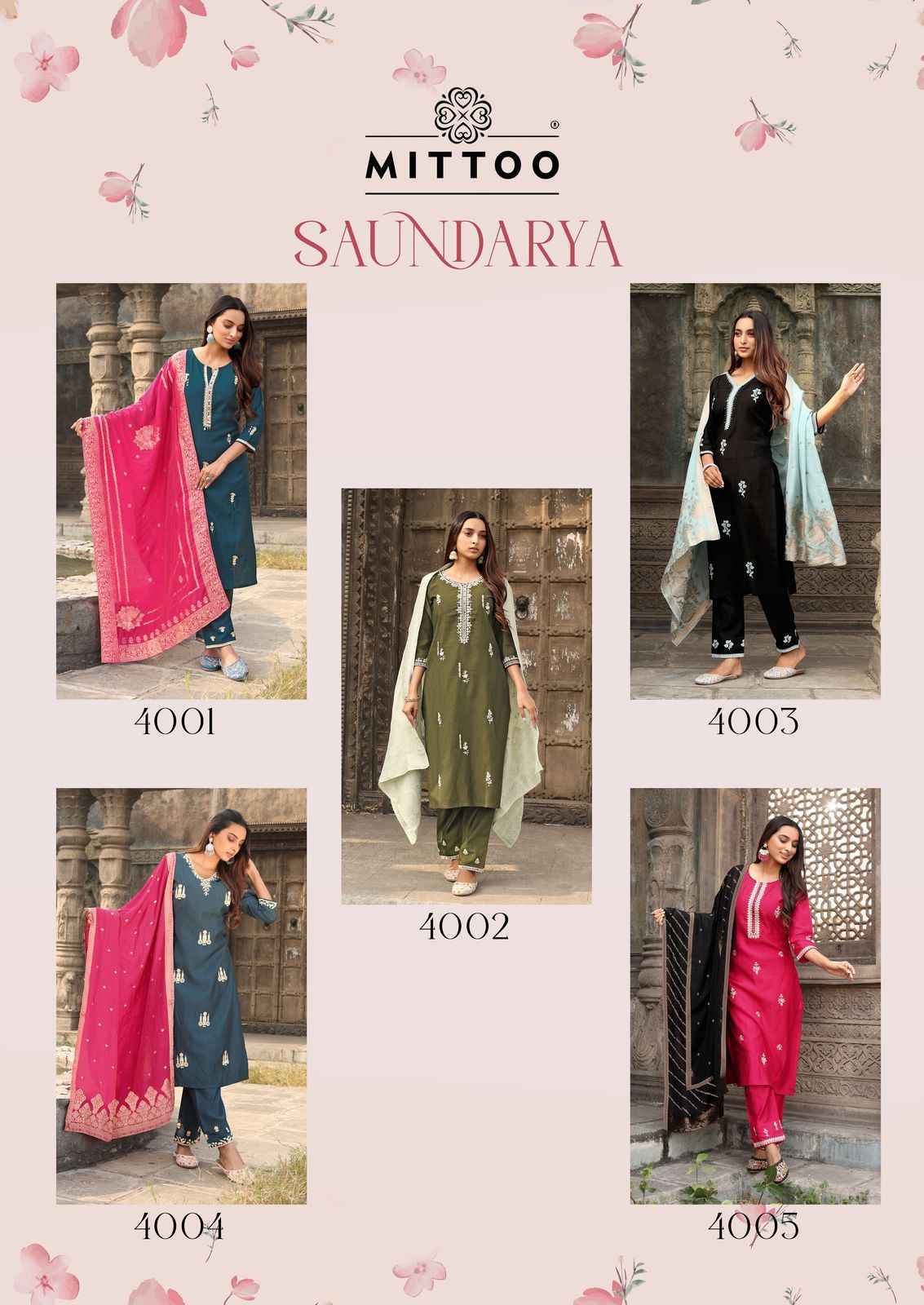 Mittoo Saundarya Viscouse Readymade Suit ( 5 pcs Catalogue)