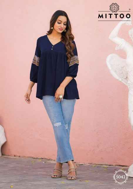 Mittoo Victoria Vol-8 Short Rayon Kurti (6 pcs Catalogue)