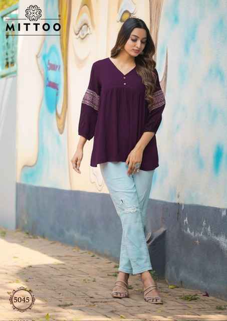 Mittoo Victoria Vol-8 Short Rayon Kurti (6 pcs Catalogue)