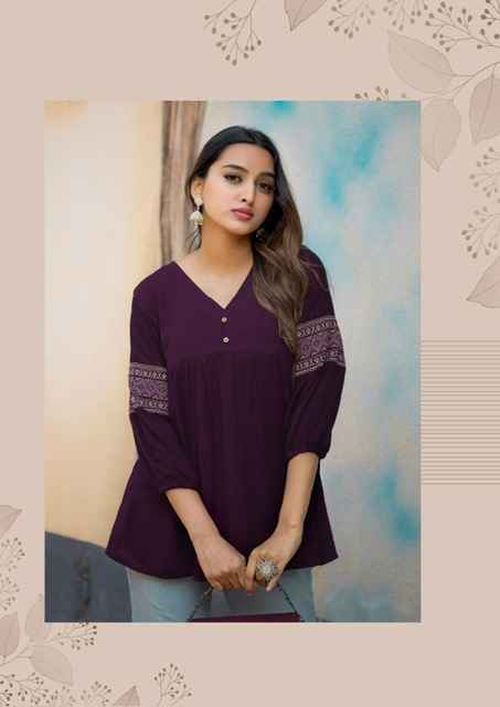 Mittoo Victoria Vol-8 Short Rayon Kurti (6 pcs Catalogue)