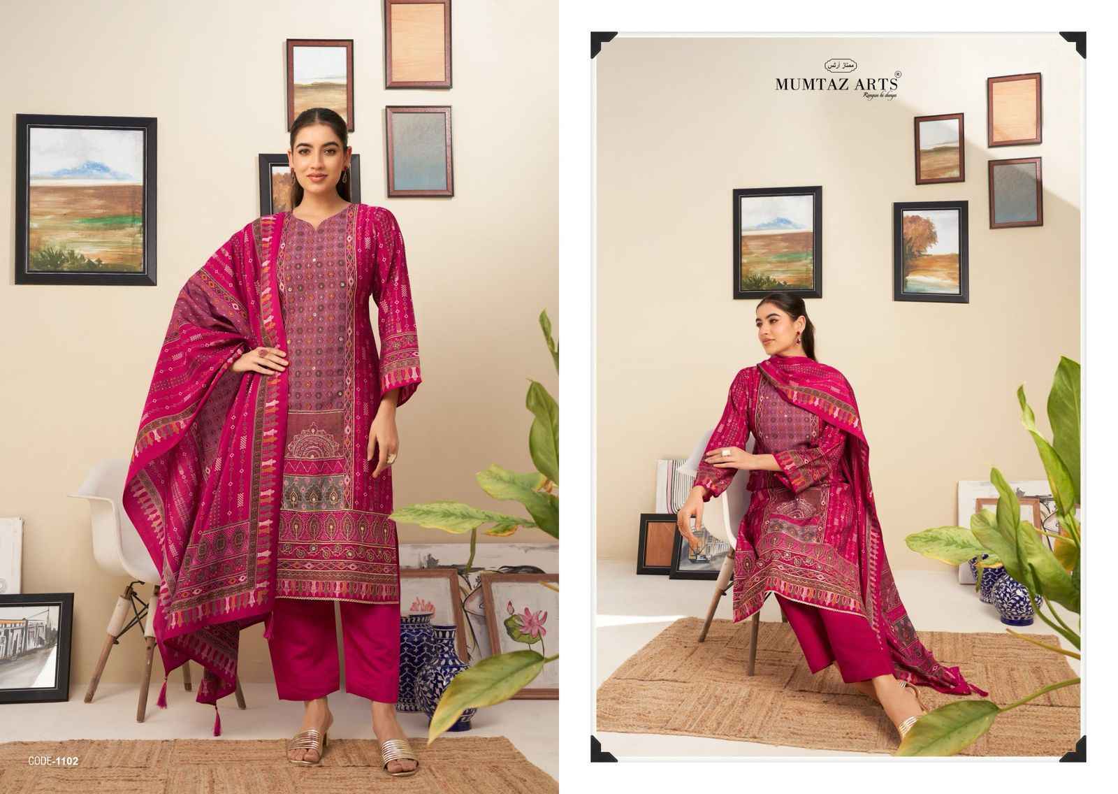 Mumtaz Arts Nayaab Vol-7 Viscose Musline Dress Material (6 pcs Catalogue)