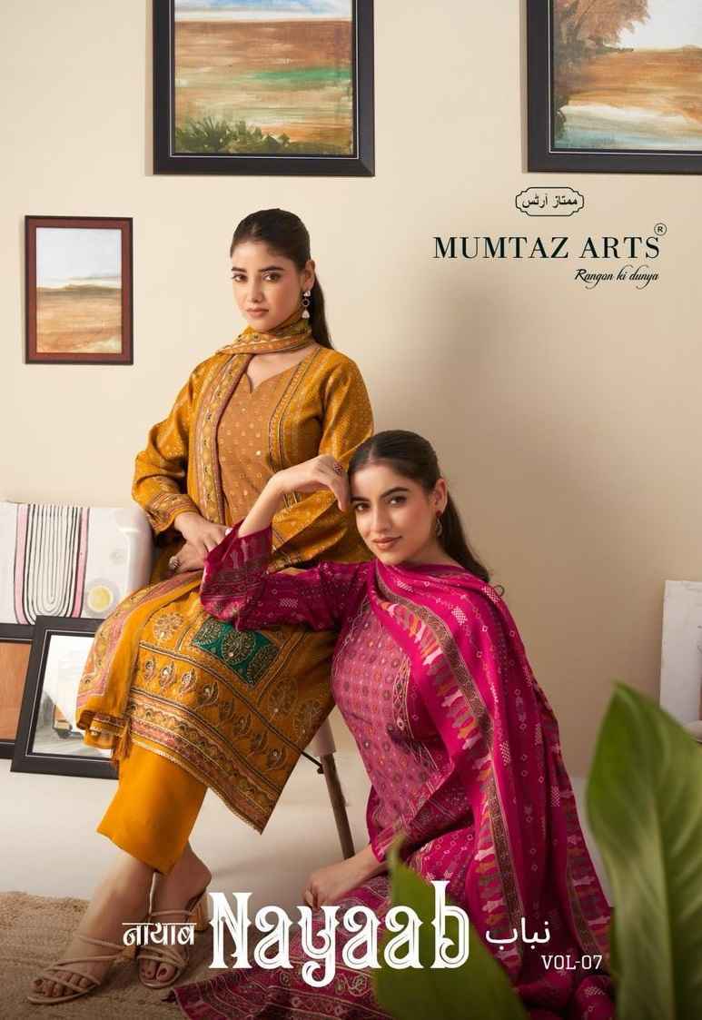 Mumtaz Arts Nayaab Vol-7 Viscose Musline Dress Material (6 pcs Catalogue)