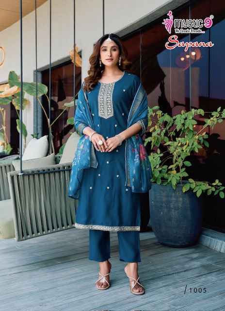 Mystic 9 Sapna Vol-1 Roman Silk Readymade Suit (8 pcs Catalogue)
