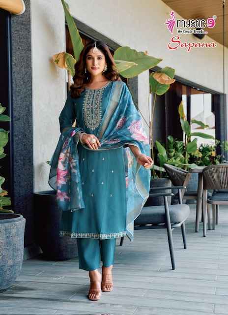 Mystic 9 Sapna Vol-1 Roman Silk Readymade Suit (8 pcs Catalogue)