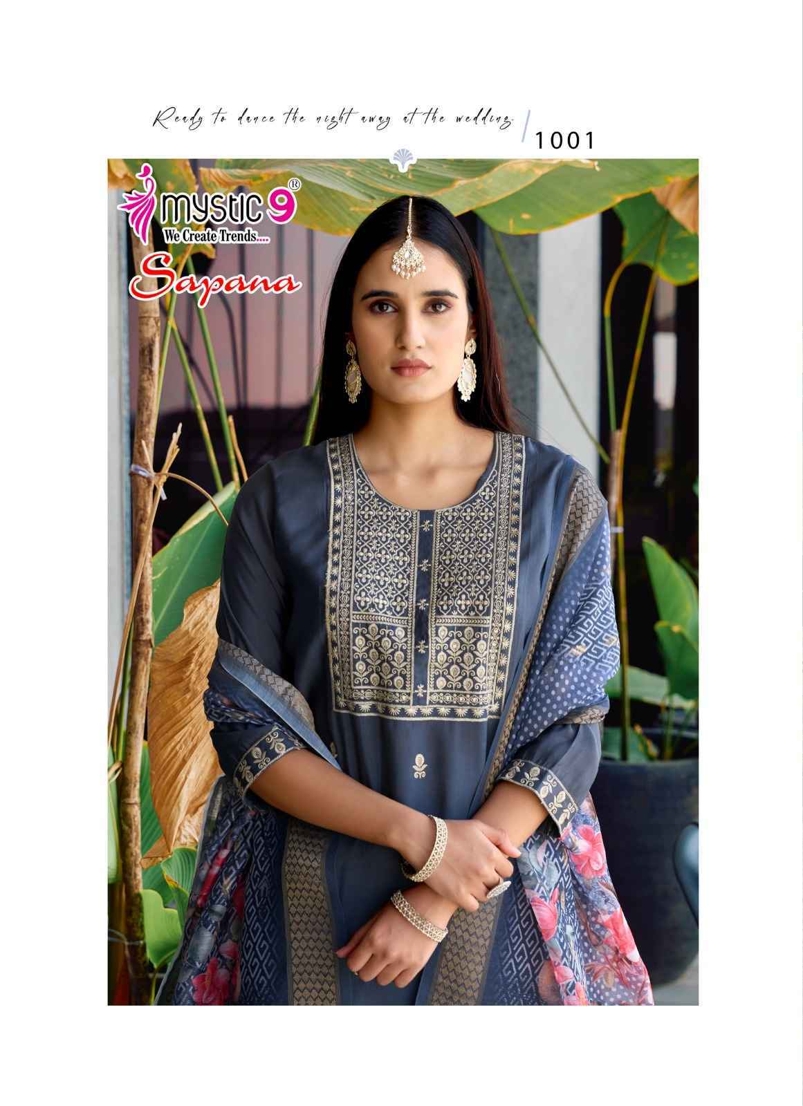 Mystic 9 Sapna Vol-1 Roman Silk Readymade Suit (8 pcs Catalogue)