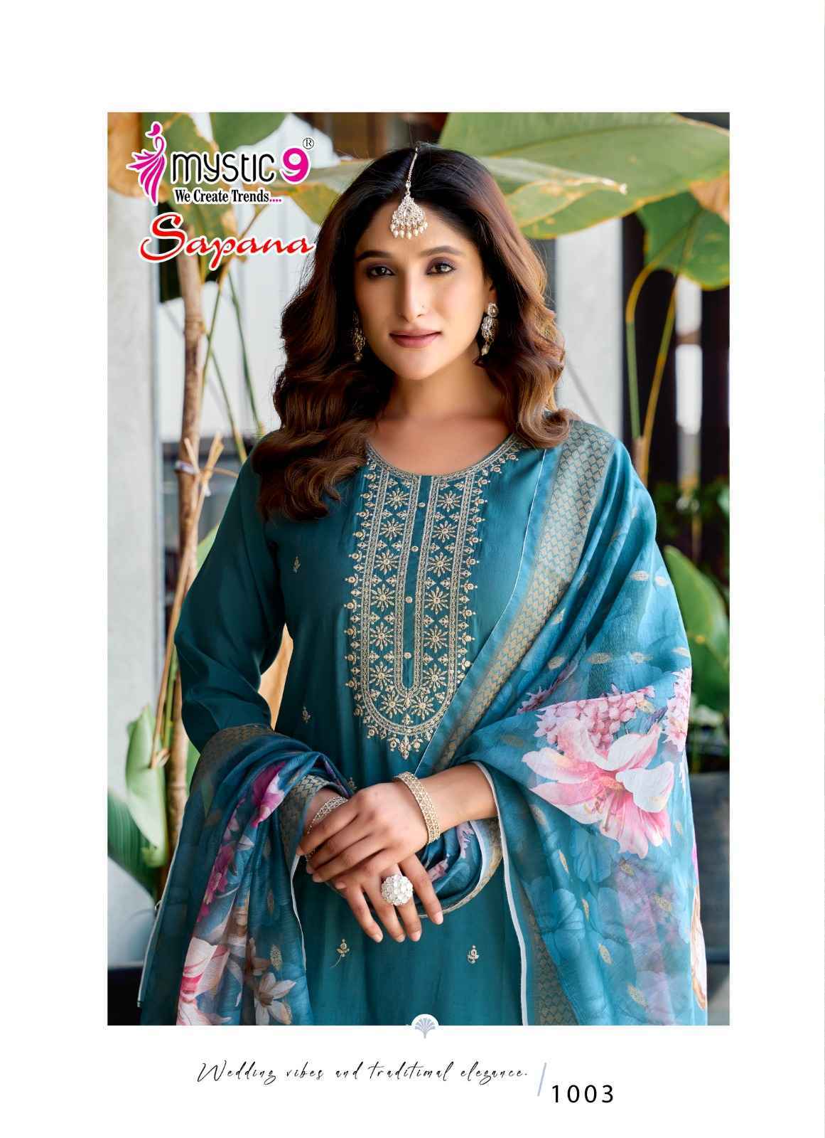 Mystic 9 Sapna Vol-1 Roman Silk Readymade Suit (8 pcs Catalogue)
