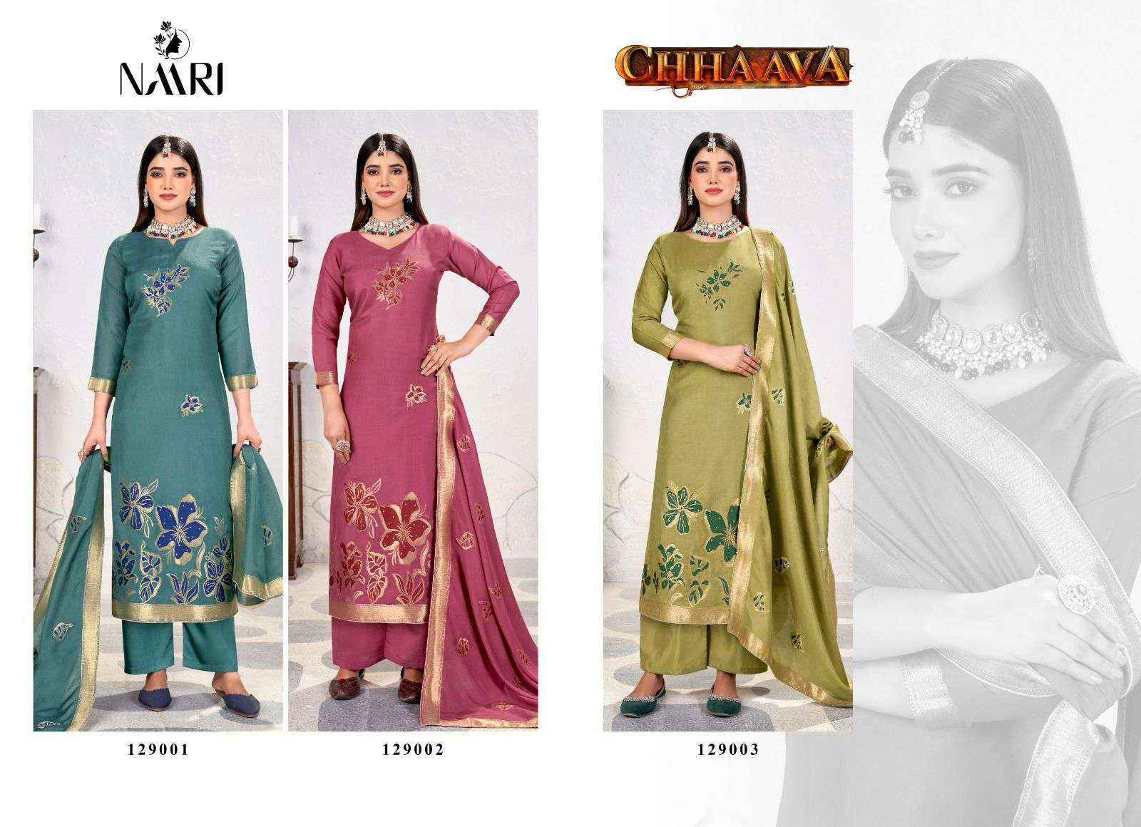Naari Chhaava Musline Jacquard Dress Material (3 pcs Catalogue)
