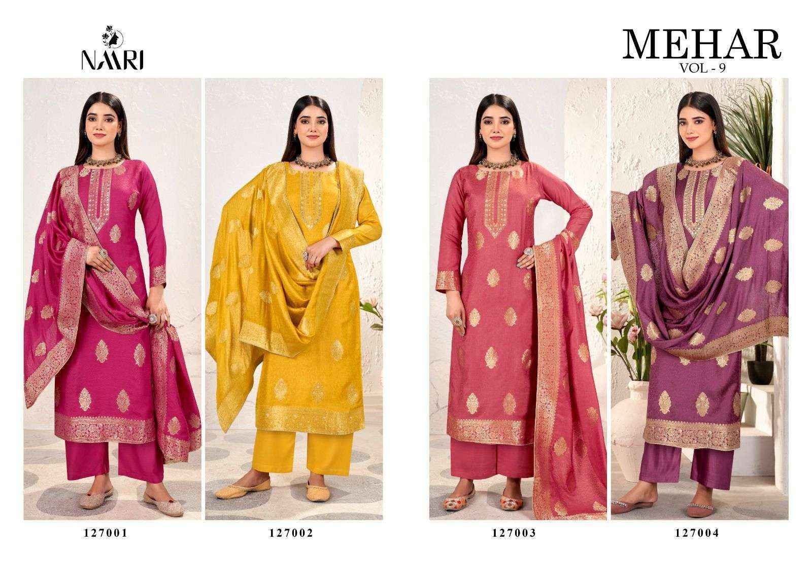 Naari Mehar-9 Muslin Dress Material (4 pcs Catalogue)