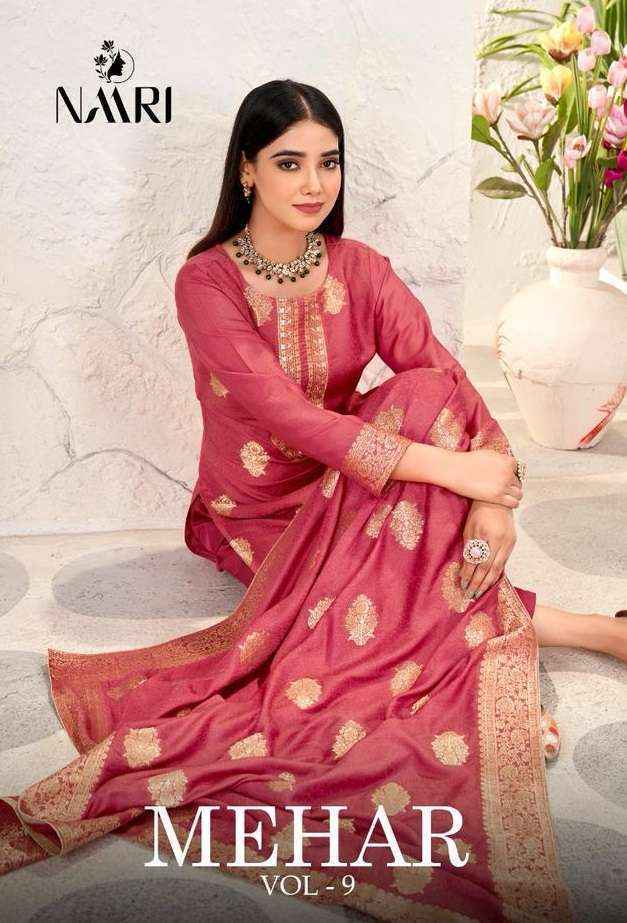 Naari Mehar-9 Muslin Dress Material (4 pcs Catalogue)