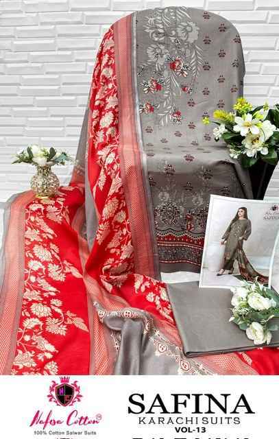 Nafisa Cotton Safina Vol-13 Cotton Dress Material (6 pcs Catalogue)