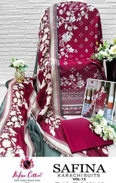 Nafisa Cotton Safina Vol-13 Cotton Dress Material (6 pcs Catalogue)