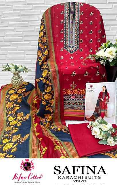 Nafisa Cotton Safina Vol-13 Cotton Dress Material (6 pcs Catalogue)