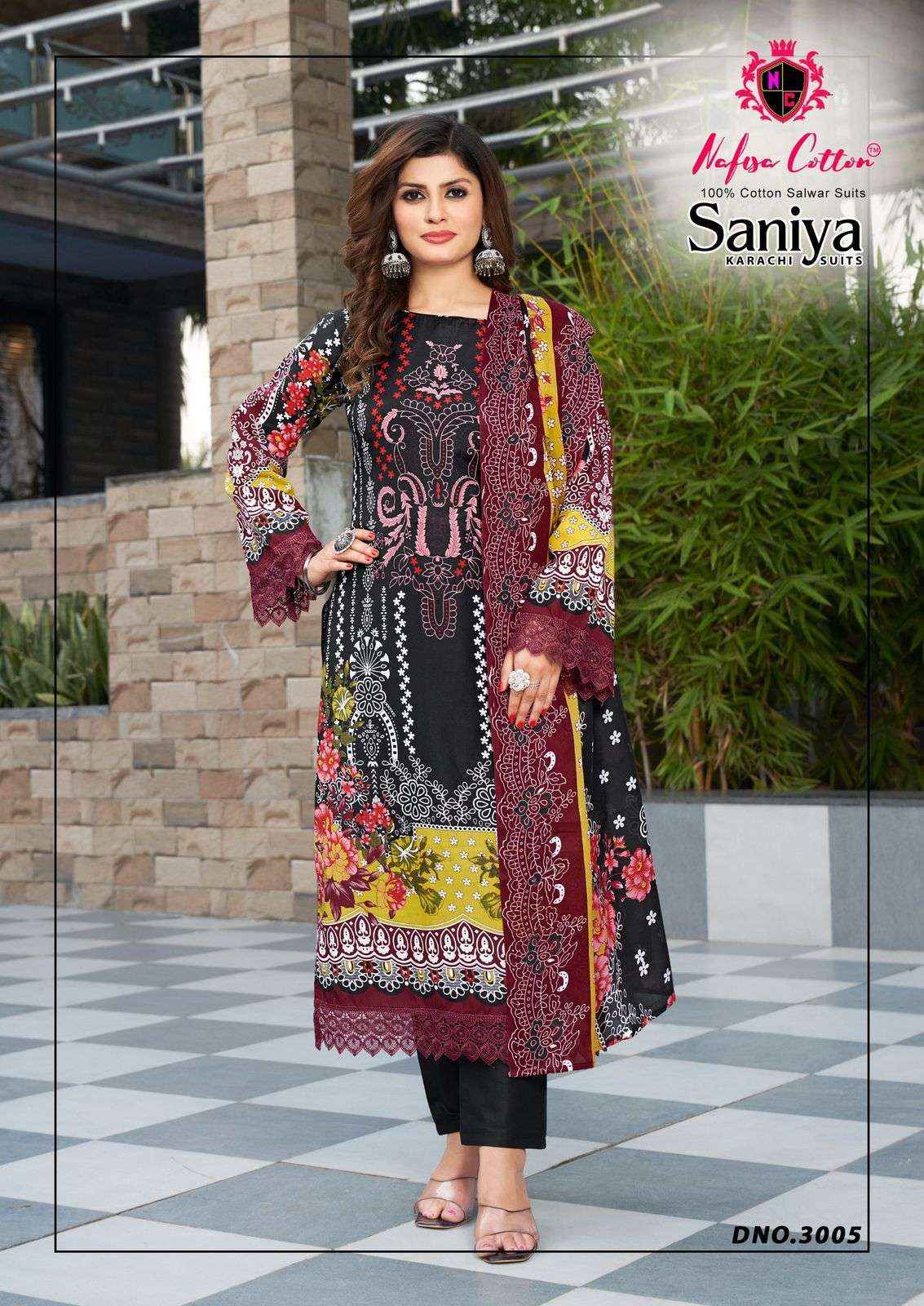 Nafisa Cotton Saniya Karachi Suits Vol 3 Cotton Dress Material 6 pcs Catalogue