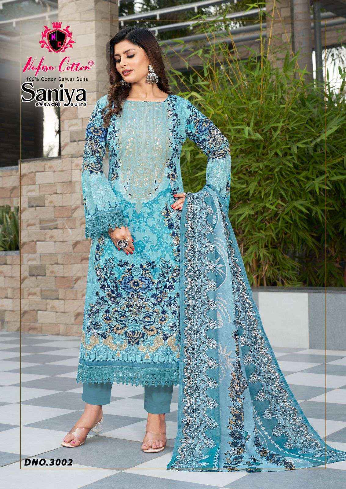 Nafisa Cotton Saniya Karachi Suits Vol 3 Cotton Dress Material 6 pcs Catalogue