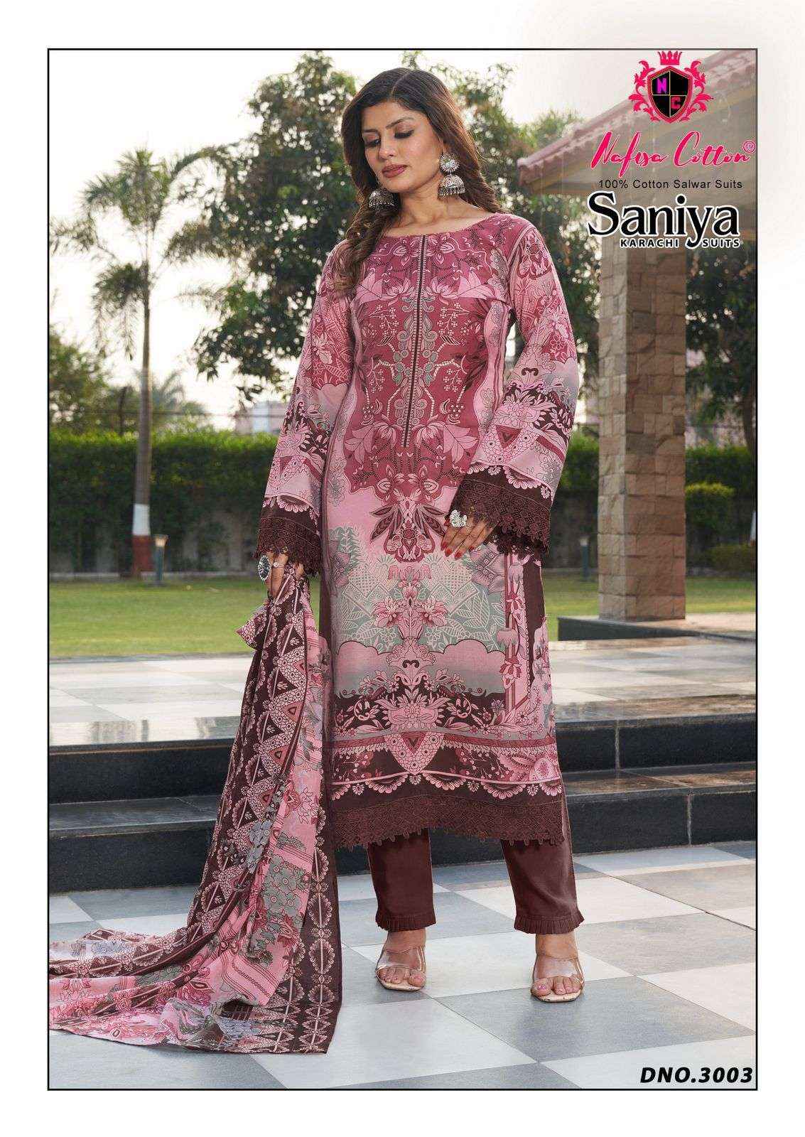Nafisa Cotton Saniya Karachi Suits Vol 3 Cotton Dress Material 6 pcs Catalogue