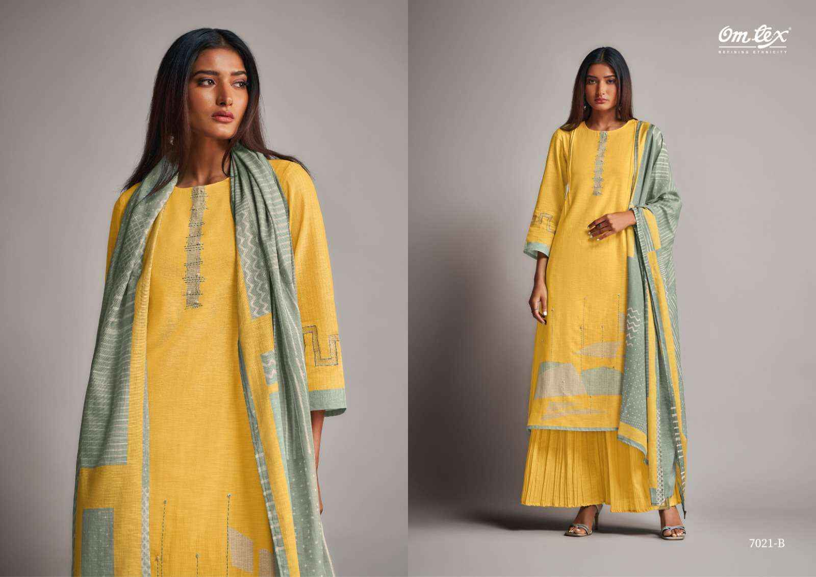 Omtex Cheeky Linen Cotton Dress Material (4 pcs Catalogue)