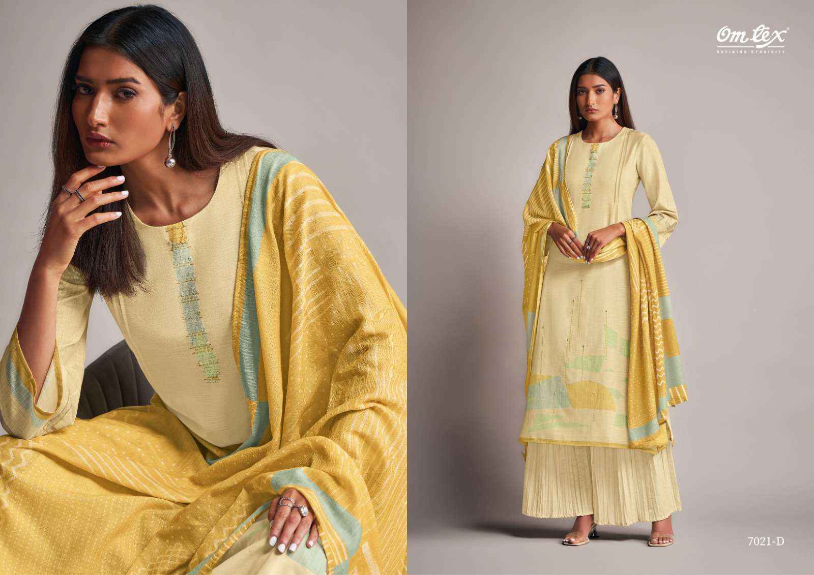 Omtex Cheeky Linen Cotton Dress Material (4 pcs Catalogue)