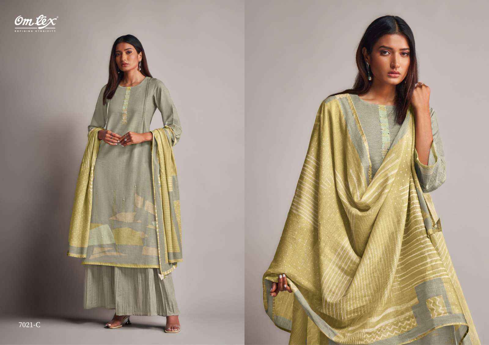 Omtex Cheeky Linen Cotton Dress Material (4 pcs Catalogue)