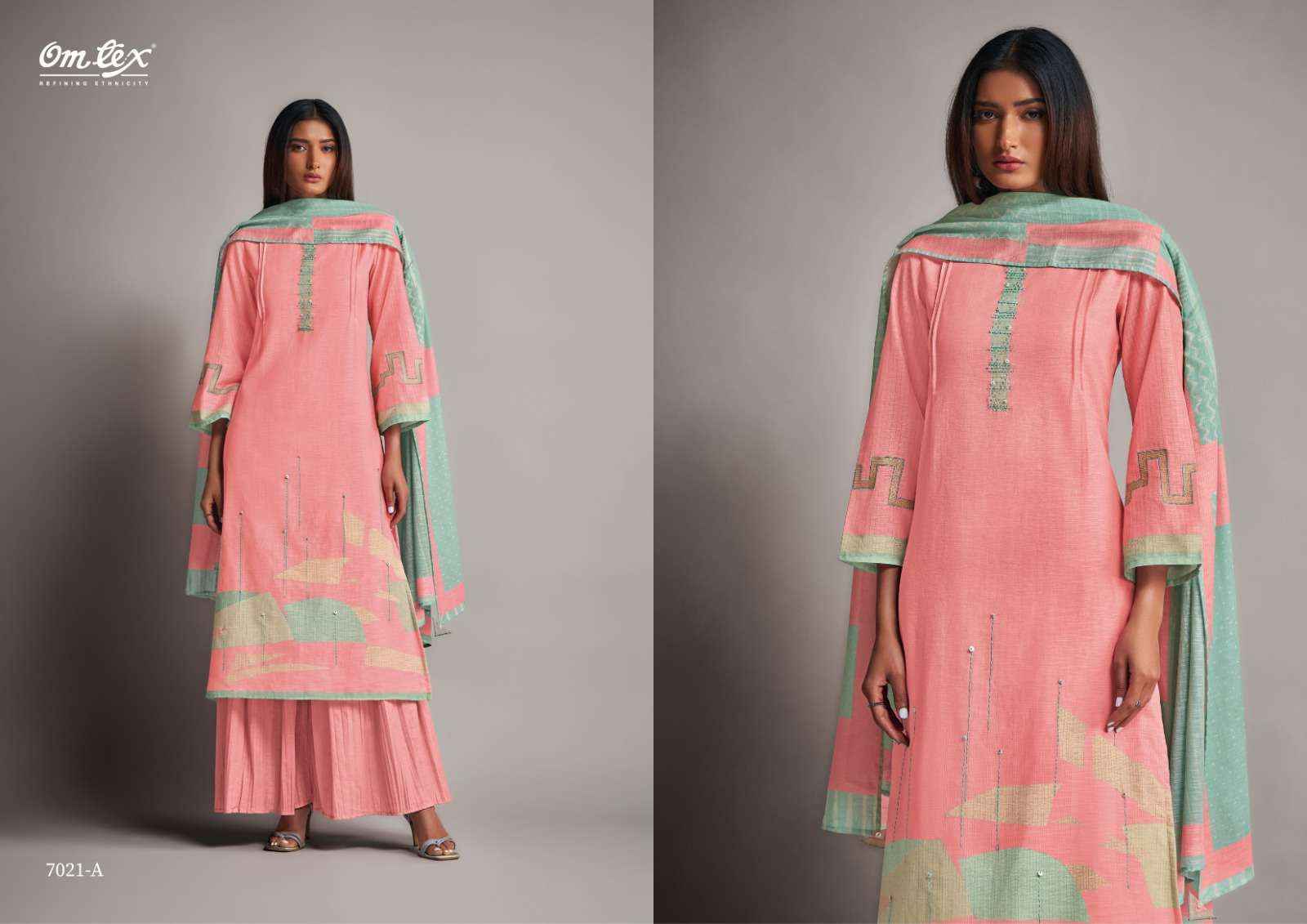 Omtex Cheeky Linen Cotton Dress Material (4 pcs Catalogue)
