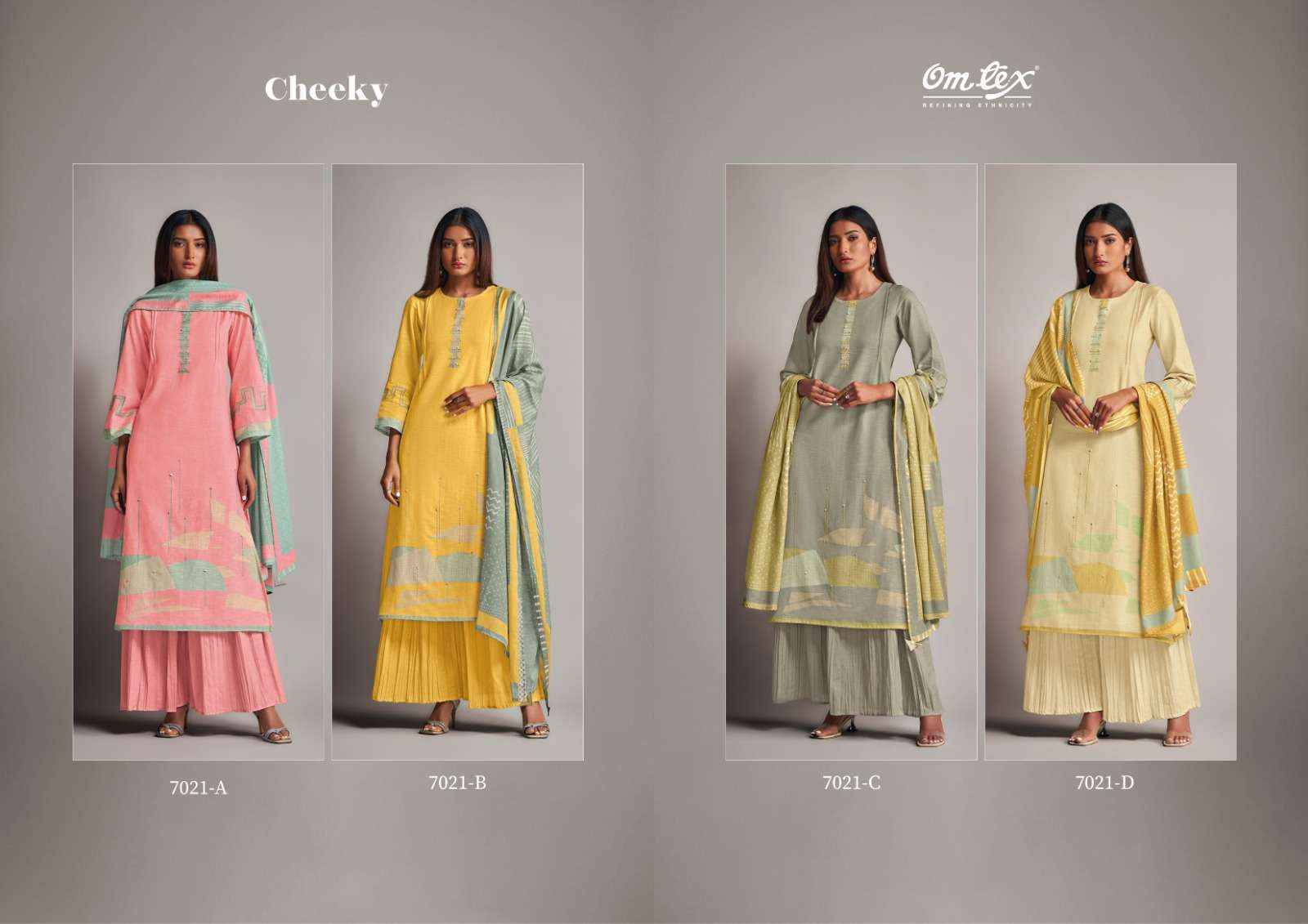 Omtex Cheeky Linen Cotton Dress Material (4 pcs Catalogue)