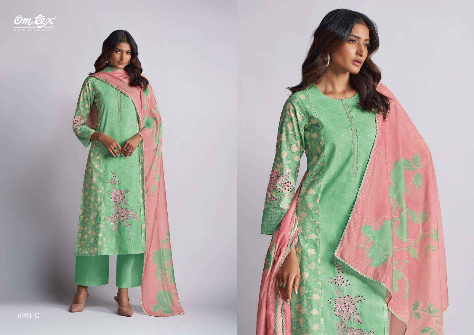 Omtex Jagriti Lawn Cotton Dress Material 4 pcs Catalogue