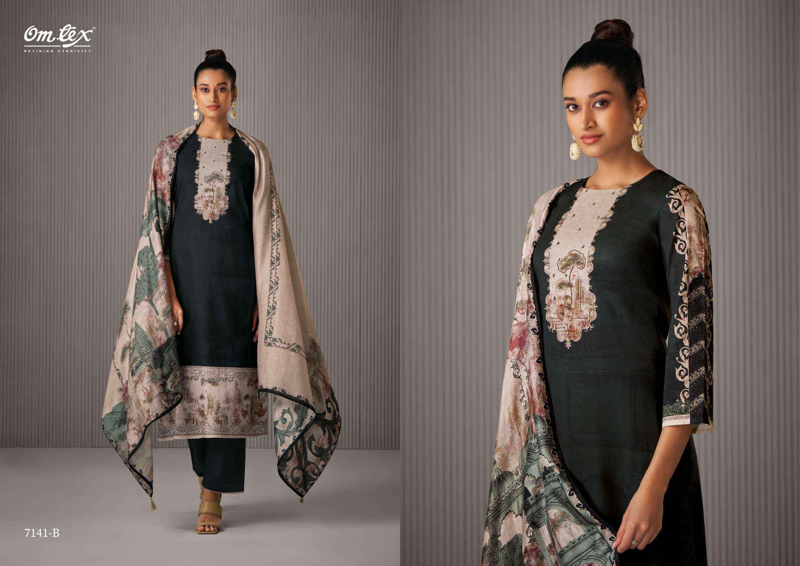Omtex Rishima Lawn Cotton Dress Material 4 pcs Catalogue