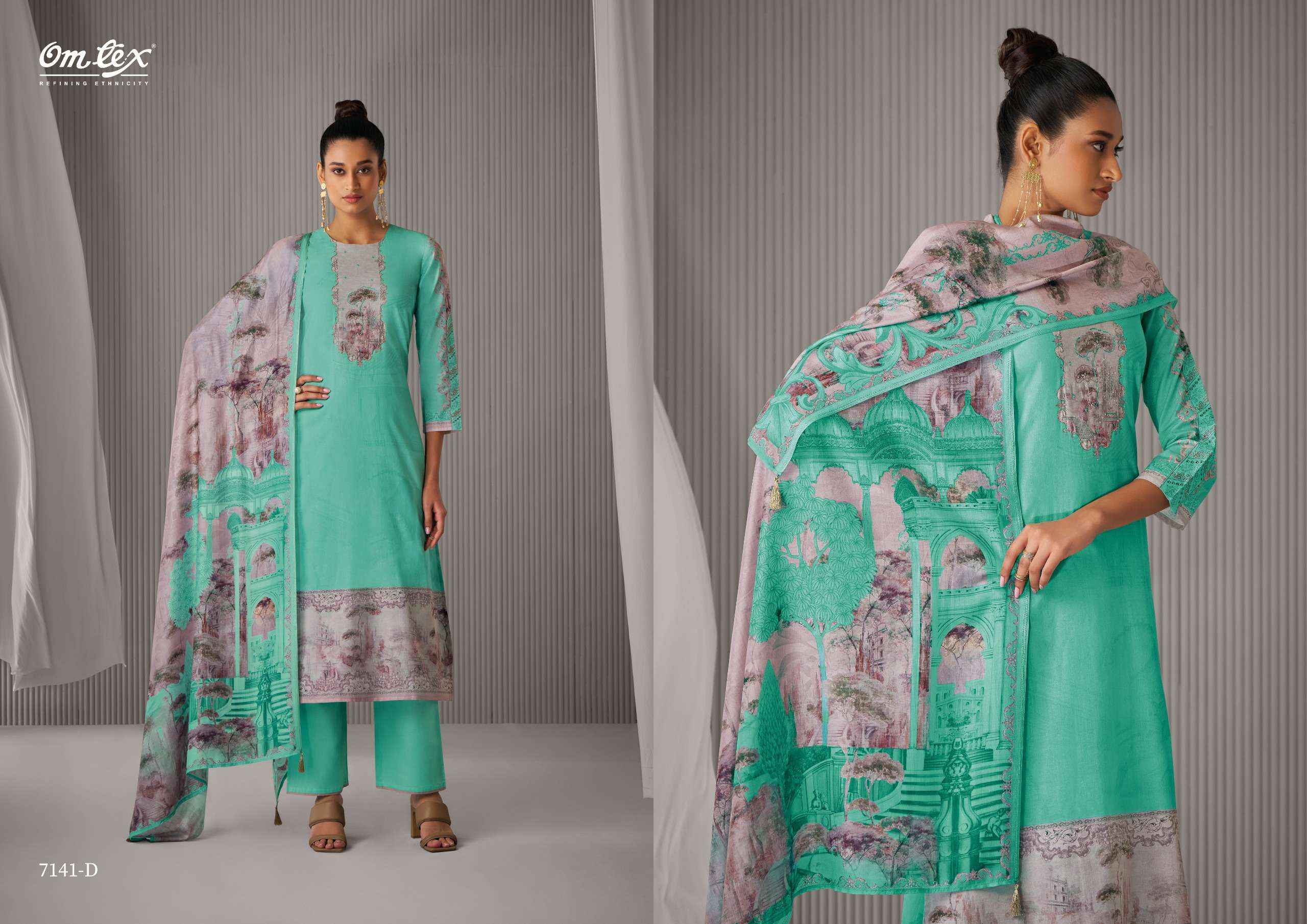 Omtex Rishima Lawn Cotton Dress Material 4 pcs Catalogue
