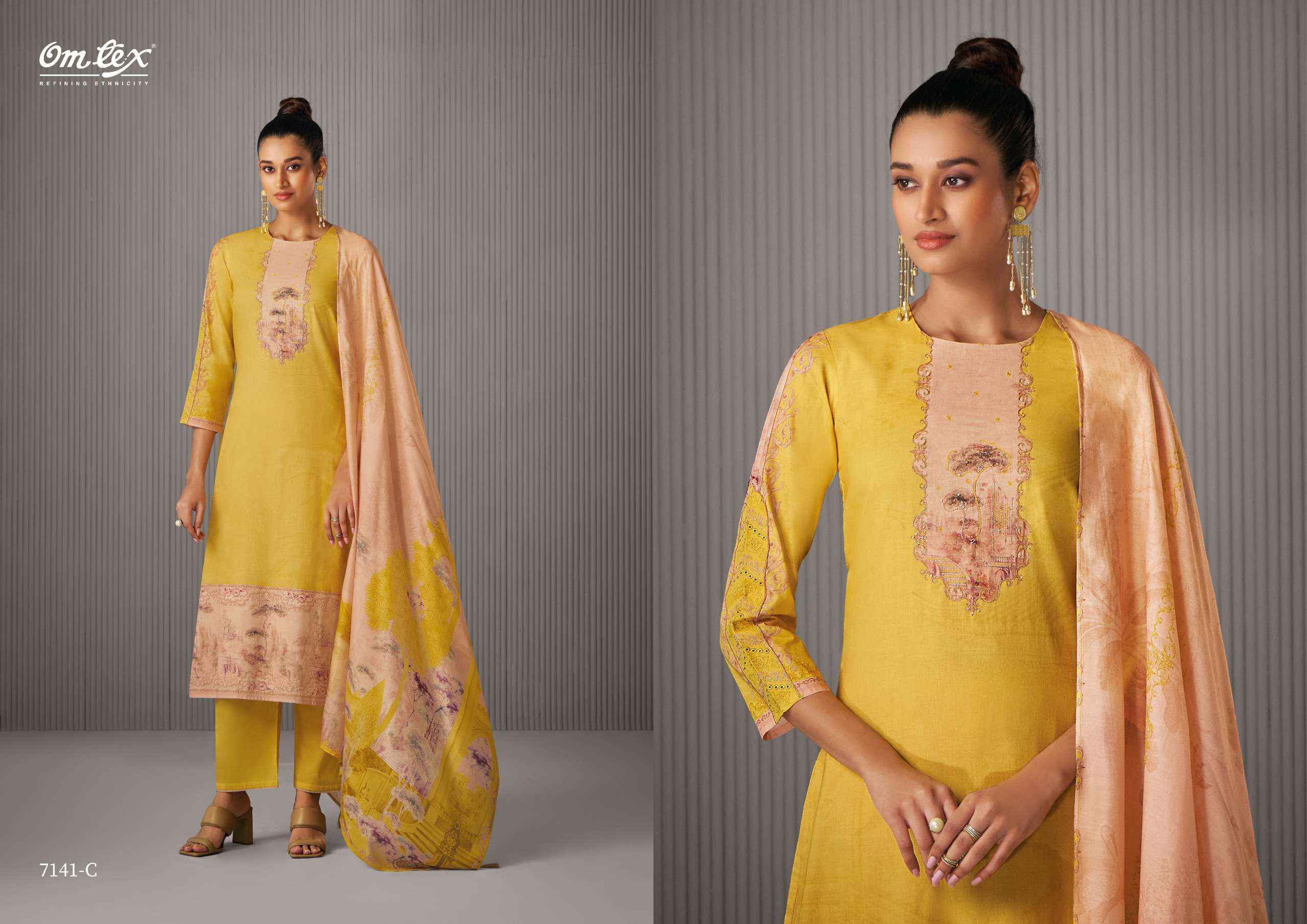 Omtex Rishima Lawn Cotton Dress Material 4 pcs Catalogue
