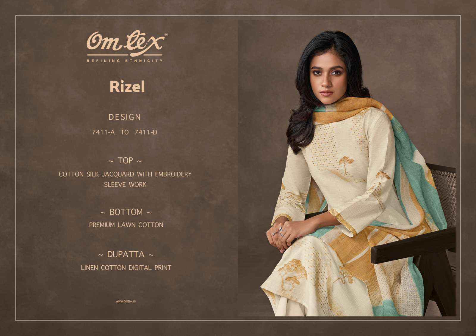 Omtex Rizel Cotton Silk Jacquard Dress Material (4 pcs Catalogue)