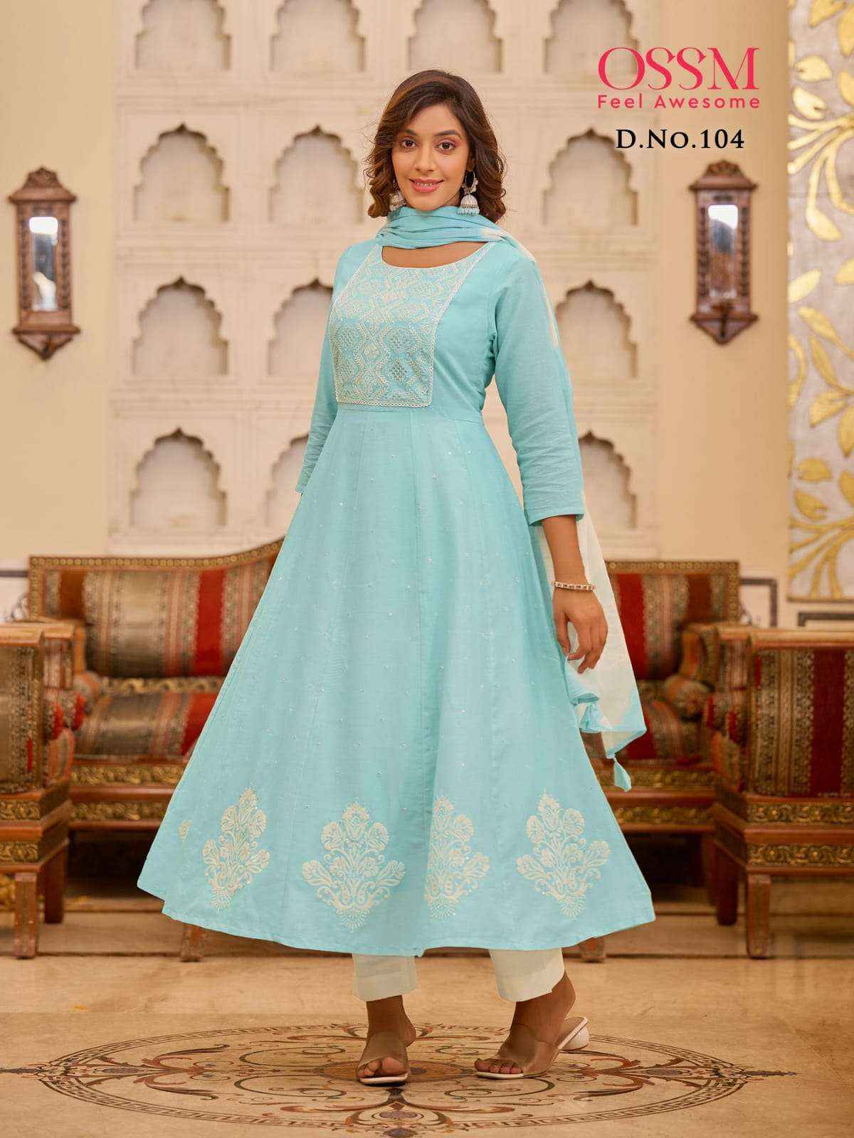 Ossm Gulnaaz Anarkali Style Cotton Kurti Combo 6 pcs Catalogue