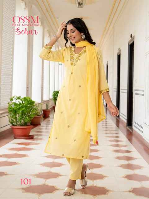 Ossm Sehar Jacquard Kurti Combo 6 pcs Catalogue