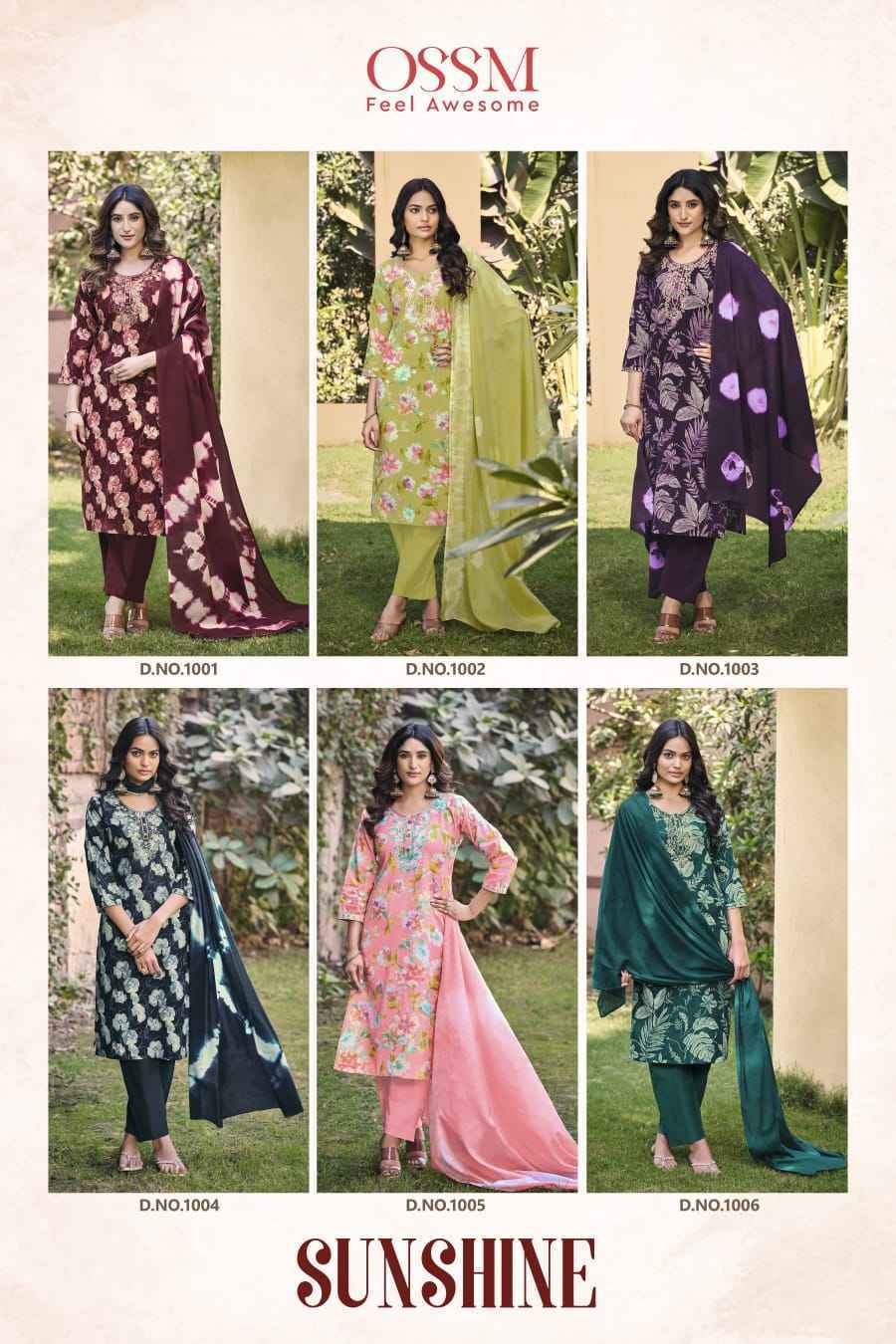 Ossm Sunshine Cotton Readymade Suit (6 pcs Catalogue)