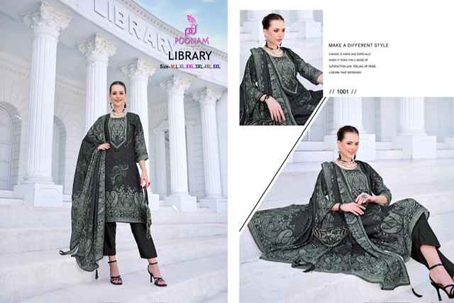 Poonam Designer Library Crepe Kurti Combo 6 pcs Catalogue