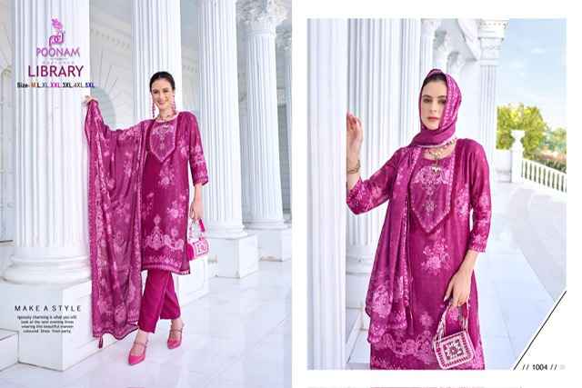 Poonam Designer Library Crepe Kurti Combo 6 pcs Catalogue