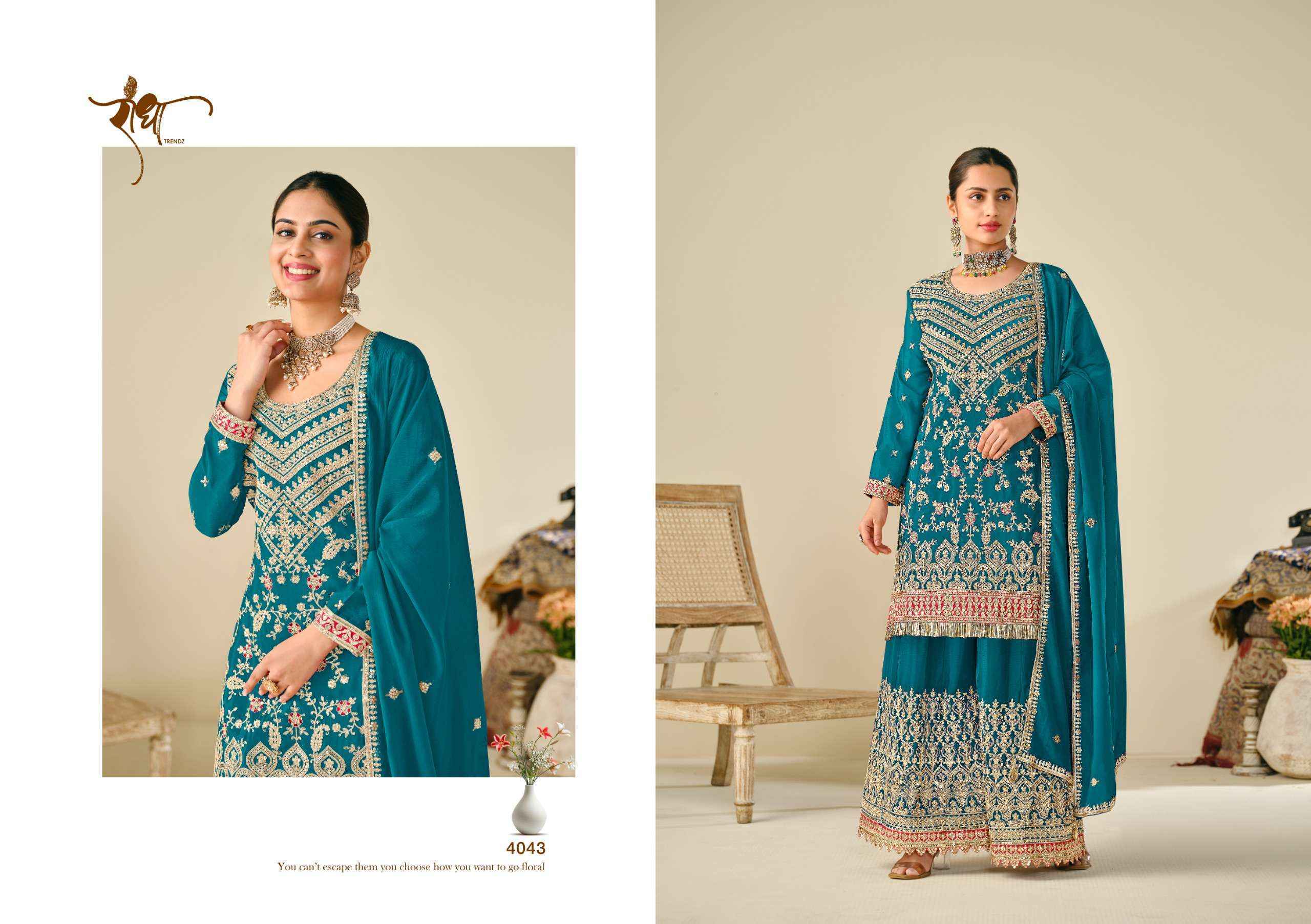 Radha Trendz Sonpari Readymade Chinon Dress (4 pcs Catalogue)