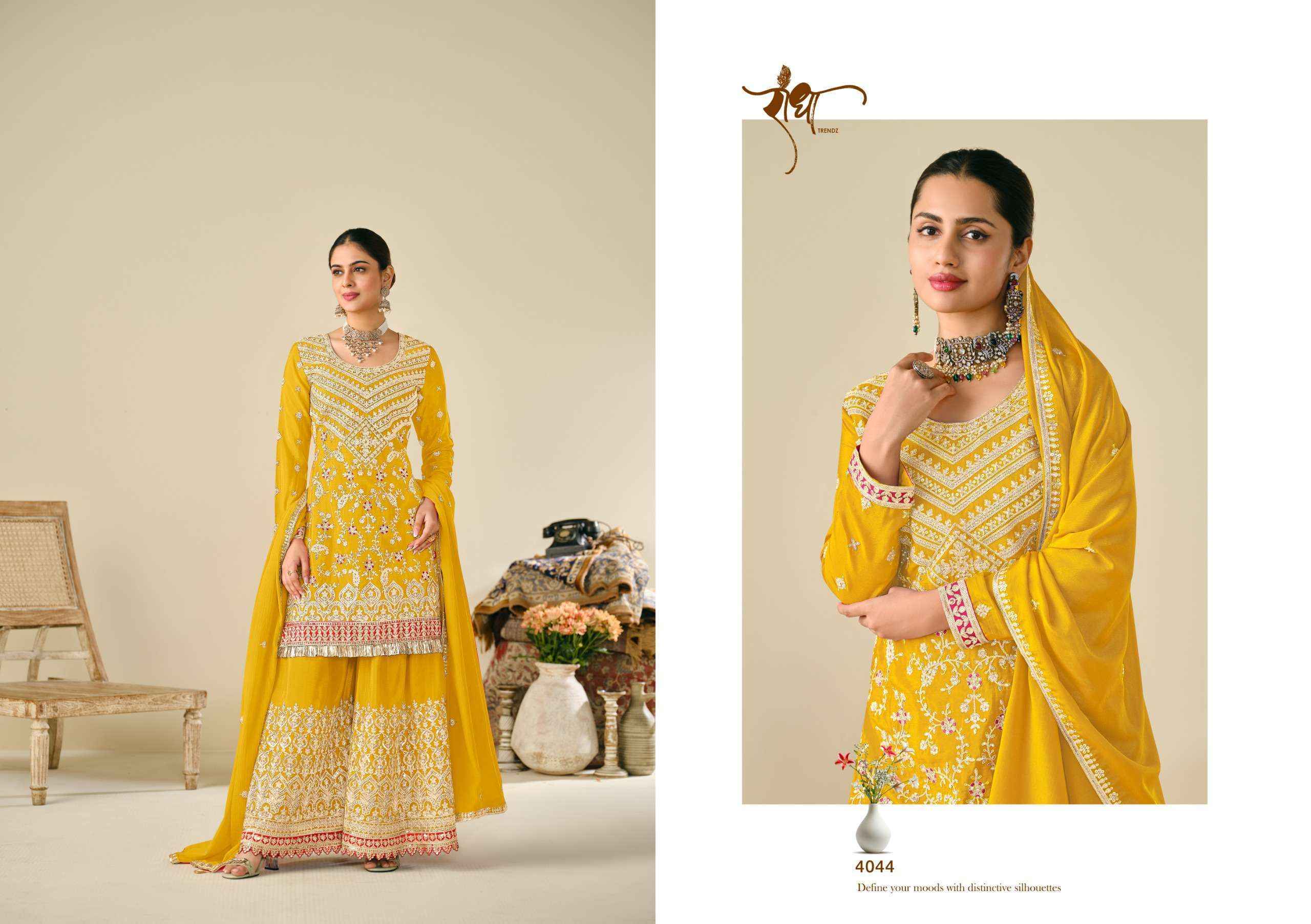 Radha Trendz Sonpari Readymade Chinon Dress (4 pcs Catalogue)