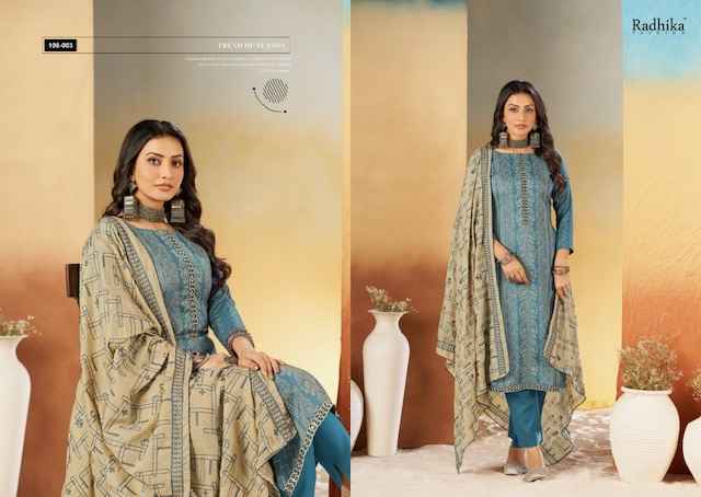 Radhika Fashion Azara Black Berry Vol 16 Cotton Dress Material 4 pcs Catalogue